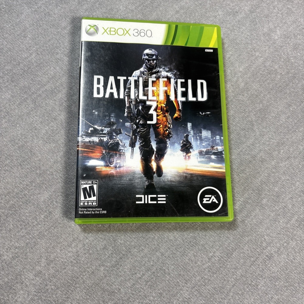 Battlefield 3 Microsoft Xbox 360 2-Disc Case No Manual Rated M 014633197372